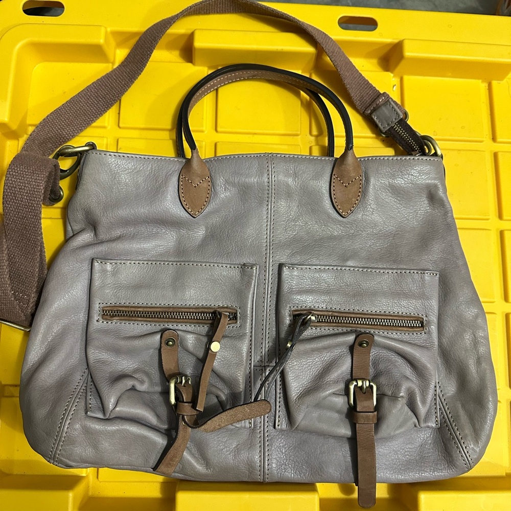 Sundance Italian Leather‎ Women’s Taupe Large Tote Crossbody Bag